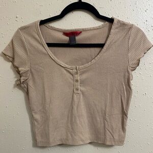 Cute tan crop top